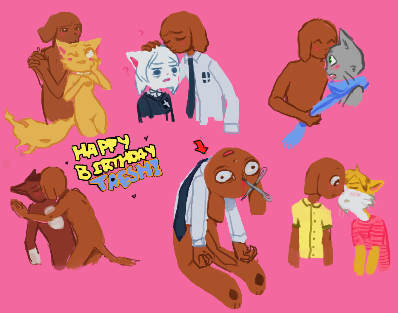Candybooru image #9174, tagged with Abbey AbbeyxDavid Daisy David DavidxDaisy DavidxLucy DavidxPaulo Hair_Lucy Lucy MikexDavid Mintan_(Artist) Paulo birthday